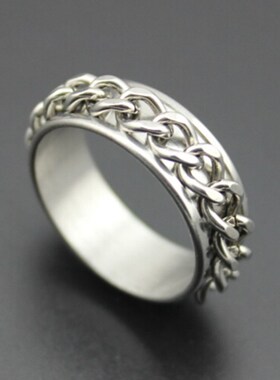 High Quality Titanium Steel Rotatable Rings Mens Stainless