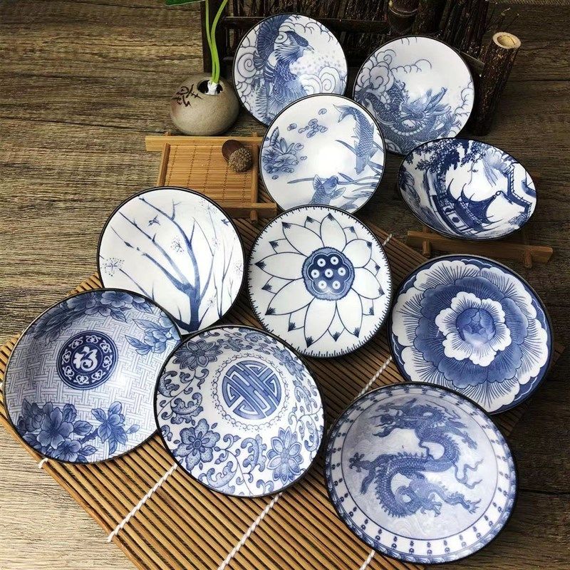 青花斗笠杯茶杯陶瓷杯家用功夫茶杯主人杯茶杯单个小杯子杯架茶具,淘宝优惠券,粉丝福利购,淘宝优惠卷