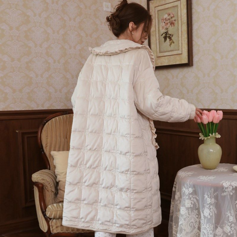 秋冬加厚长款女士睡袍女2024年冬睡衣冬季睡裙女款孕妇家居服长袍,淘宝优惠券,粉丝福利购,淘宝优惠卷