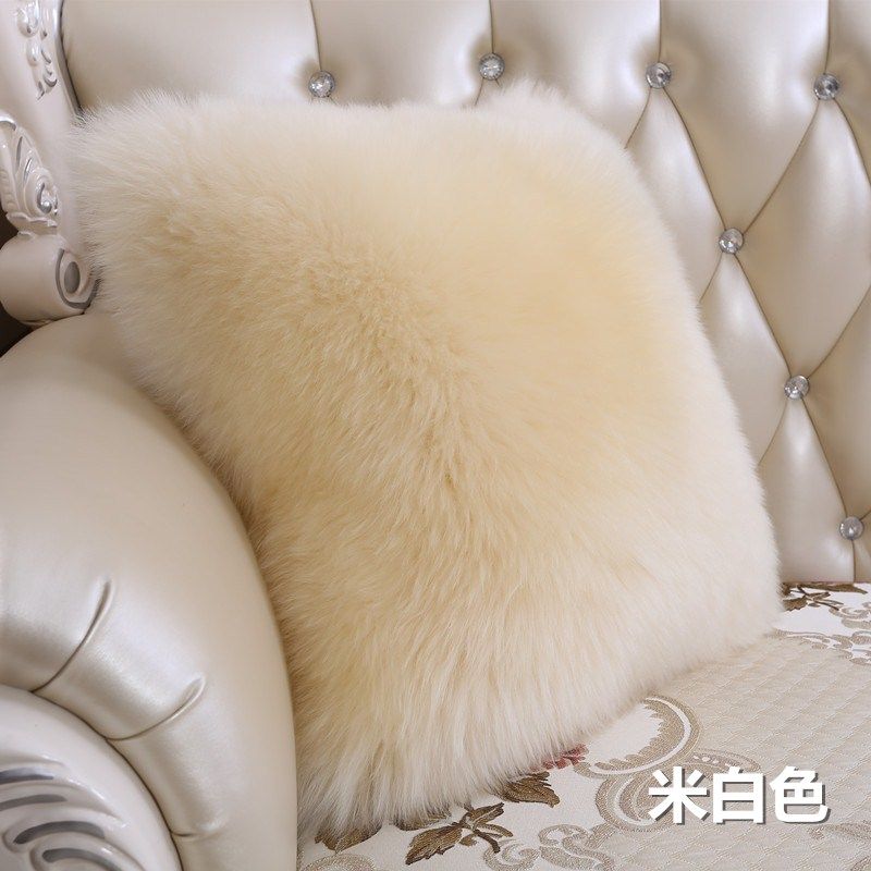 北欧长毛绒白色毛抱枕汽车腰枕沙发抱枕靠垫套办公室沙发靠枕含心,淘宝优惠券,粉丝福利购,淘宝优惠卷