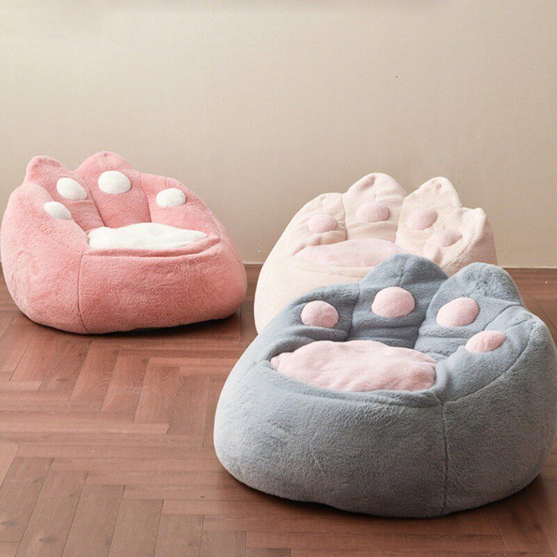创意卡通懒人沙发猫爪儿童豆袋沙发靠背椅可爱卧室阳台地毯休闲椅,淘宝优惠券,粉丝福利购,淘宝优惠卷