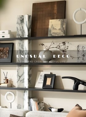 UNUSUL 极简现代样板间书房书架电视柜长鼻兽花器首饰盒摆件