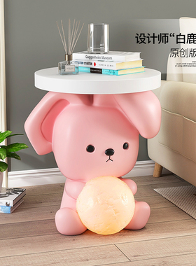 奶油风兔摆件家居饰品客厅电视柜沙发旁茶几卧室床头柜灯乔迁礼品