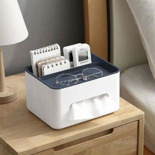 New Tissue Box Napkin Holder Remote Control Storage Desk - 图0