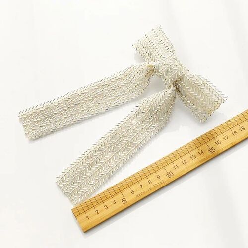 New Beads Hair Bow Clips Solid European rendy Headdress Pear - 图1