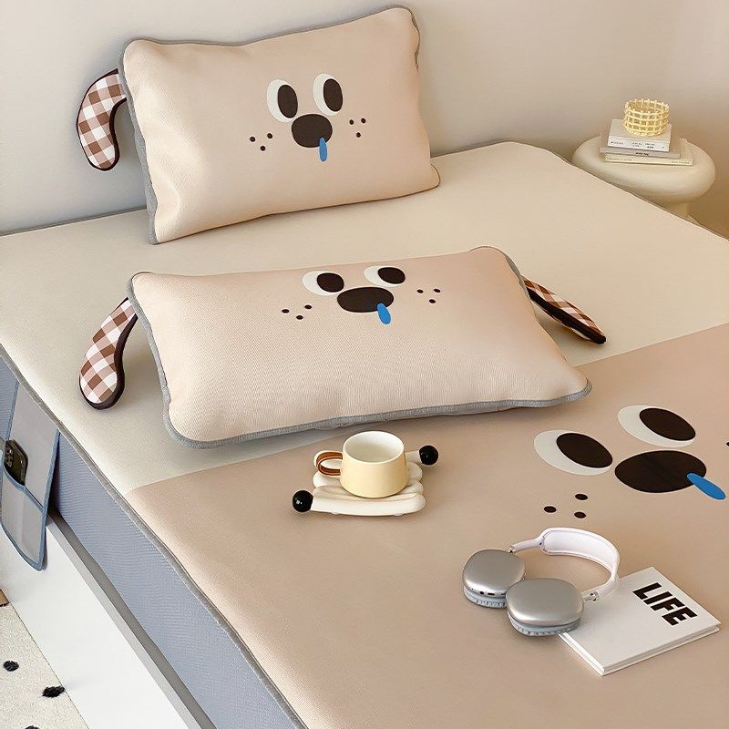 零碎小土豆 类卡通大版数码印花冰藤冰丝席三件夏季可机洗,淘宝优惠券,粉丝福利购,淘宝优惠卷