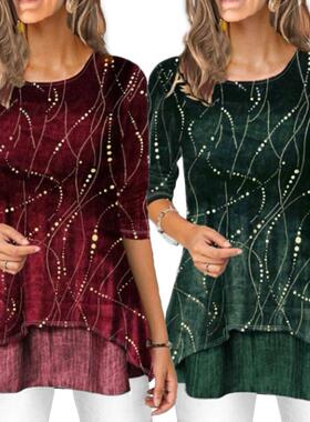 2020 Spring summer Fashion Elegant Plus Size Fashion Women D