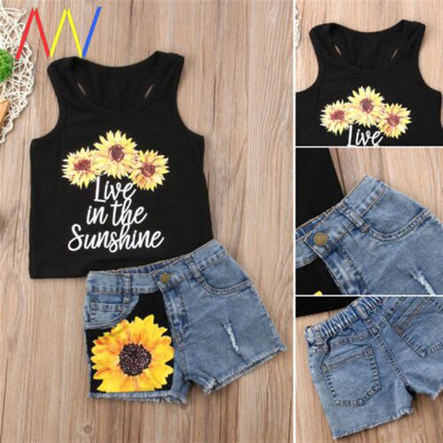 2020 Baby Girl set Clothes Tops Short Pants Summer Vest Tank - 图2