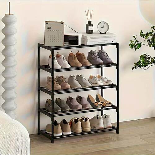 1PC three-tier shoe rack, durable shoe storage rack, easy-to - 图0