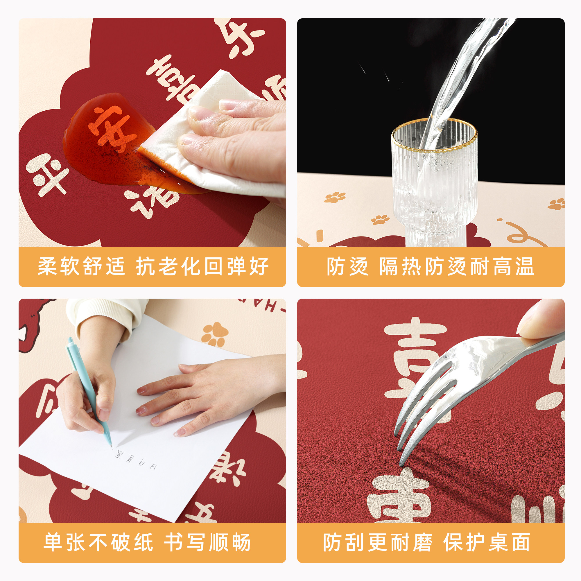 桌垫卡通可爱电脑桌专用皮革防水防油书桌布学生写字台办公桌垫子,淘宝优惠券,粉丝福利购,淘宝优惠卷