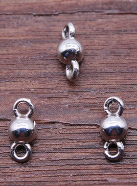 WYSIWYG 40pcs Small Ball Pendant Connector Charms Diy Alloy