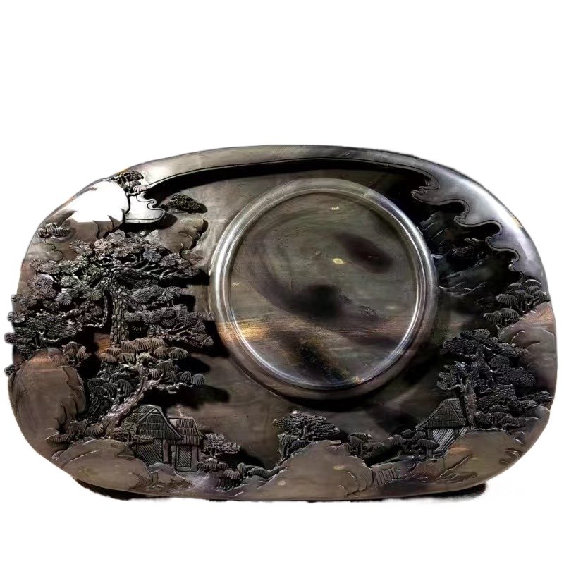 原石端砚手工雕端砚台文房四宝书法磨墨礼品梅花坑老坑端砚孤品6,淘宝优惠券,粉丝福利购,淘宝优惠卷