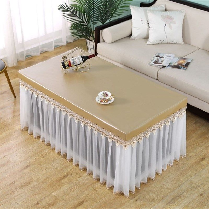 全包茶几桌布防尘罩欧式布艺家用垂纱油腊皮餐电烤火桌防水油防烫,淘宝优惠券,粉丝福利购,淘宝优惠卷