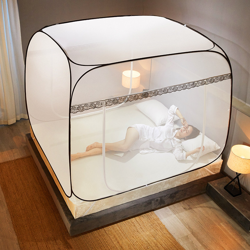 免安装蒙古包蚊帐1.8m床夏季家用可折叠大顶1.5m儿童2米床1.2,淘宝优惠券,粉丝福利购,淘宝优惠卷