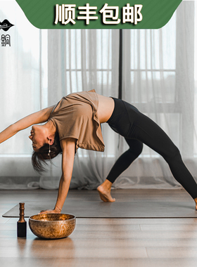 空铜满月颂钵尼泊尔手工钵音碗颂钵音疗冥想静心音钵铜钵盂送教程