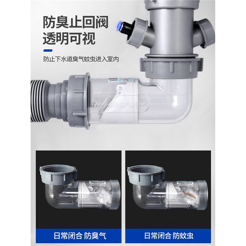 潜水艇厨房洗菜盆下水管单槽套装洗碗池排水管水槽防臭下水器配件,淘宝优惠券,粉丝福利购,淘宝优惠卷