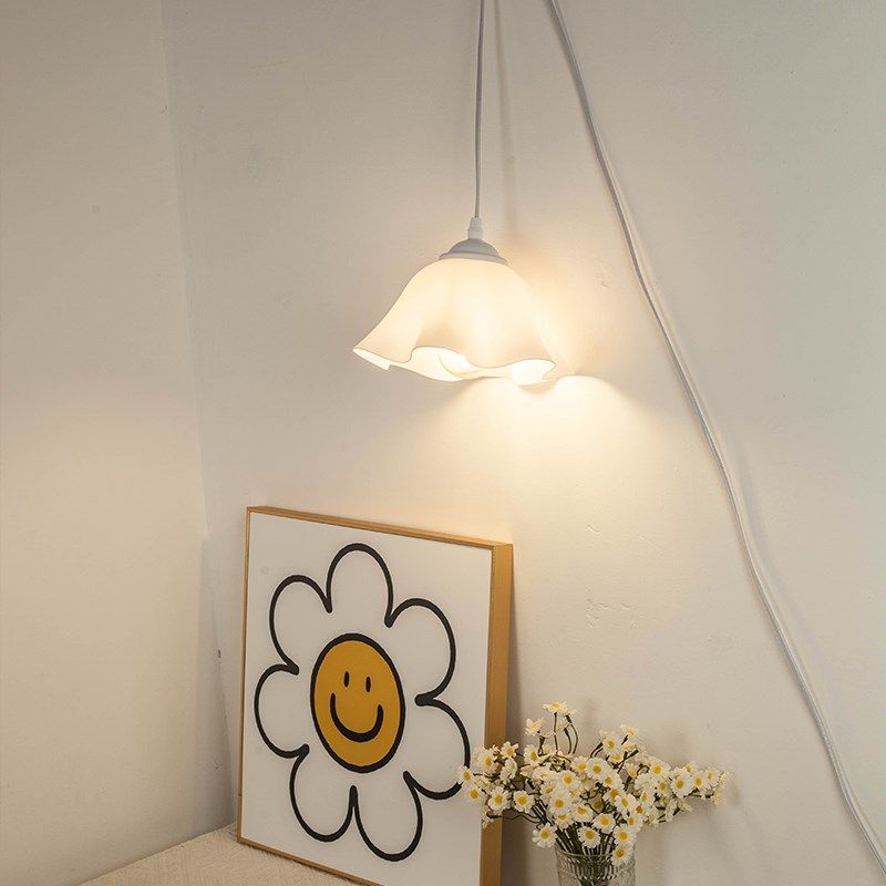 心灯花朵插电吊灯床上灯悬挂宿舍上铺床头灯小夜灯挂灯寝室灯学习,淘宝优惠券,粉丝福利购,淘宝优惠卷