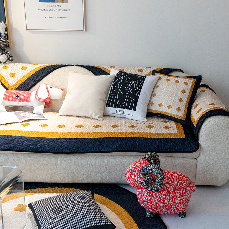 莫耐河 治愈小花沙发垫毛绒冬款保暖沙发坐垫套罩盖巾可水洗定制,淘宝优惠券,粉丝福利购,淘宝优惠卷