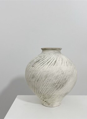 侘寂手作花瓶高温陶瓷艺术花器样板间软装饰品样品屋展示中心民宿