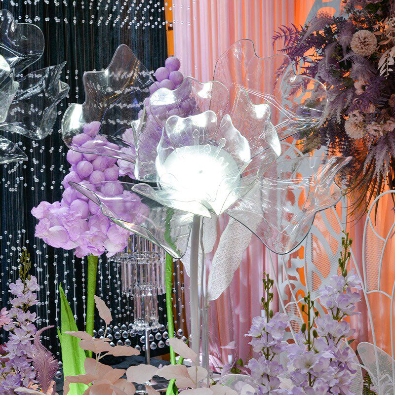 婚庆道具新款发光路引灯t台铁艺婚礼舞台场景装饰背景水晶花路引,淘宝优惠券,粉丝福利购,淘宝优惠卷