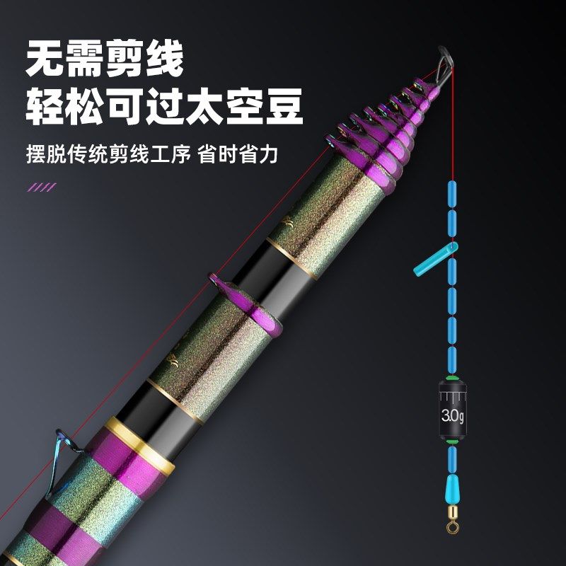 新款升级谷麦竿碳素超轻硬19调不剪线前打竿三定位逗钓竿手杆装,淘宝优惠券,粉丝福利购,淘宝优惠卷