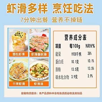 拍十件！丰华纯虾肉虾滑无添加新鲜半成品[149元优惠券]-寻折猪