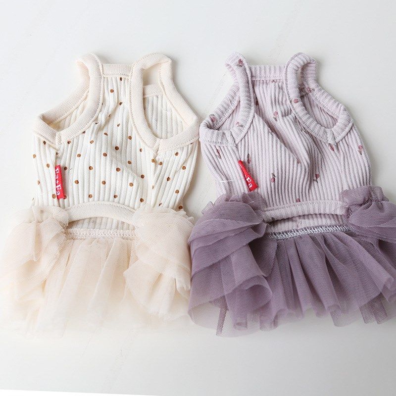 春夏宠物猫狗裙子小花点点吊带裙 狗狗小猫两脚衣可爱网纱公主裙,淘宝优惠券,粉丝福利购,淘宝优惠卷