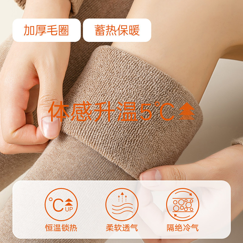 过膝长筒袜子女士纯棉秋冬季加厚加绒护膝袜套保暖毛圈高筒大腿袜,淘宝优惠券,粉丝福利购,淘宝优惠卷