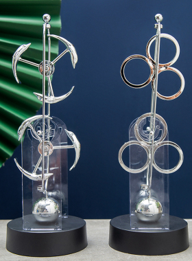 创意电磁摇摆永动仪混沌摆反重力平衡球科教模型玩具男孩生日礼物