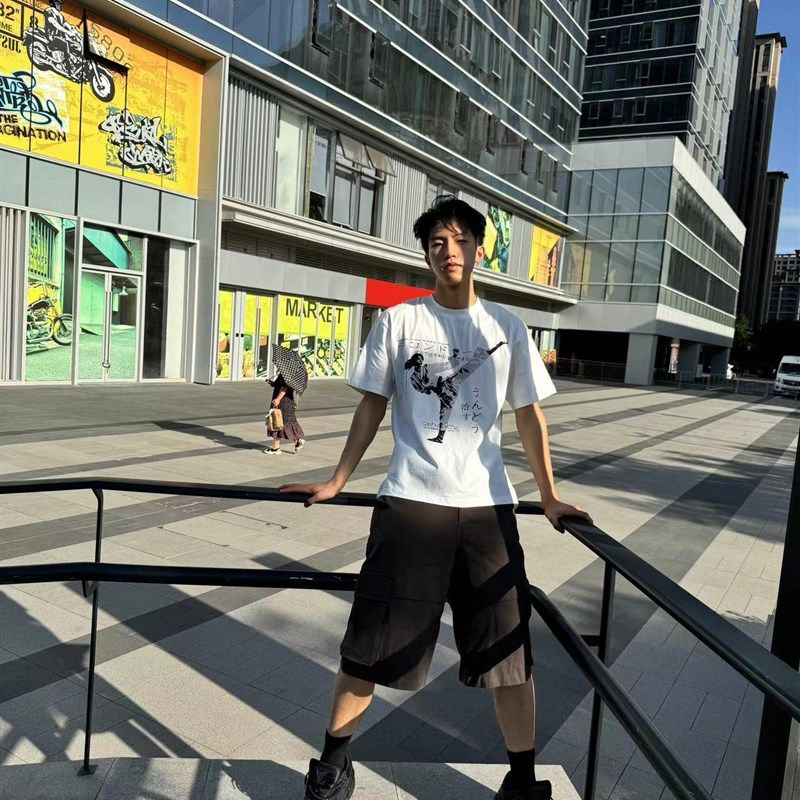 CHOKPOINT 夏季新款廓形立体口袋拼接假两件七分裤工装短裤男,淘宝优惠券,粉丝福利购,淘宝优惠卷