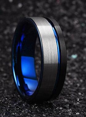 Fashion Creative 3Color Groove Asymmetric Ring from Jabei Ac