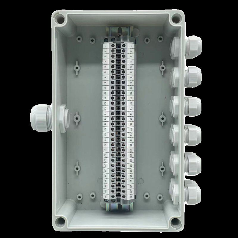 绝缘耐高温塑料盒1进12出配电分线箱防水接线盒UK端子箱 支持定制,淘宝优惠券,粉丝福利购,淘宝优惠卷