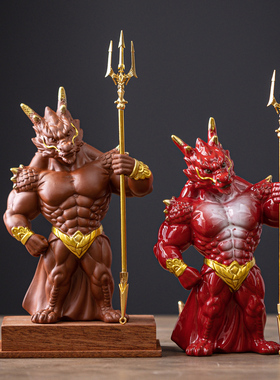 创意肌肉龙摆件龙年吉祥物家居桌面办公室装饰招财陶瓷生肖龙礼品