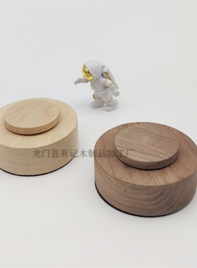 木质工艺品音乐盒旋转底座摆件定制加工实木八音盒榉木黑胡桃送礼
