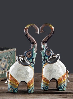 高档大象摆件家居客厅房间电视柜酒柜玄关店面装饰品创意结婚礼品