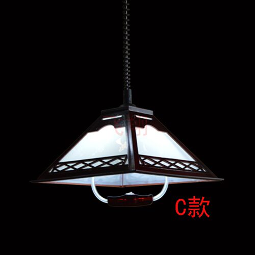 升降灯 麻将棋牌室吊灯防木吊灯古典式餐吊灯茶楼咖啡灯中式吊灯 - 图1