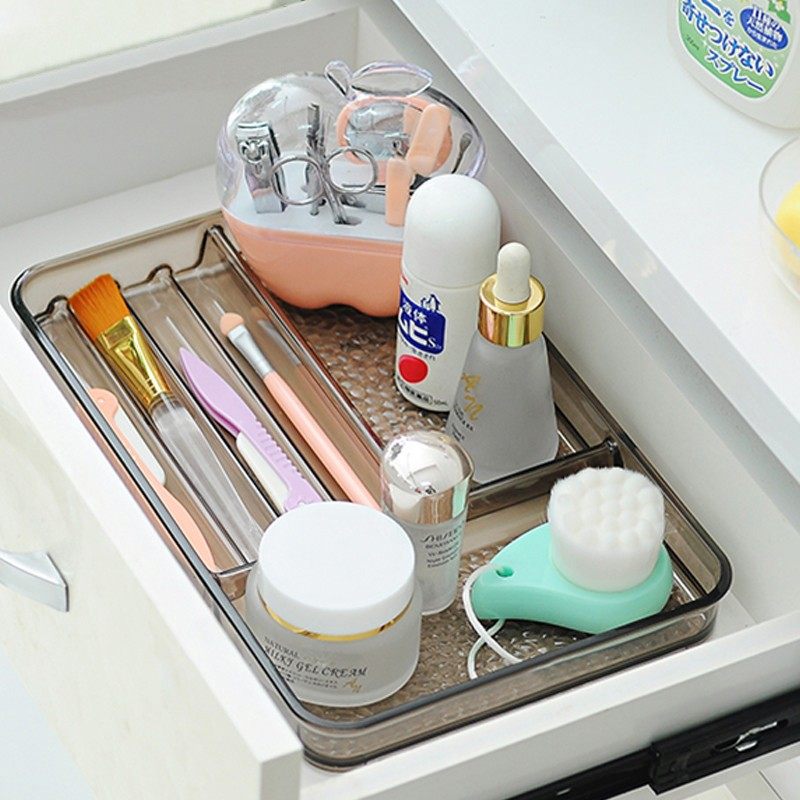 日本SP桌面化妆品收纳盒透明亚克力护肤品托盘卫生间浴室洗漱台盒,淘宝优惠券,粉丝福利购,淘宝优惠卷