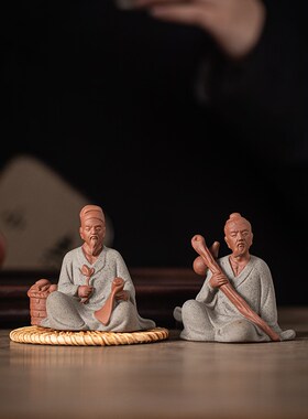 中医古代名医神医华佗李时珍陶瓷人物雕像家居桌面装饰小号摆件