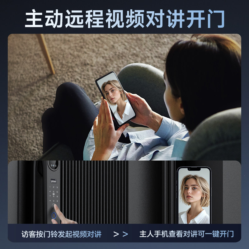 联想智能门锁指纹锁智能电子锁入户门密码锁家用全自动防盗门R20,淘宝优惠券,粉丝福利购,淘宝优惠卷