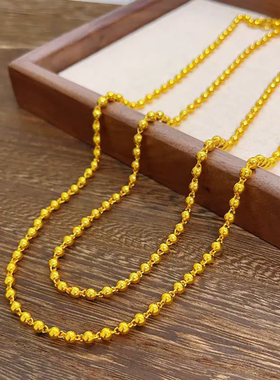 福韵天玺铜合金金色光珠项链