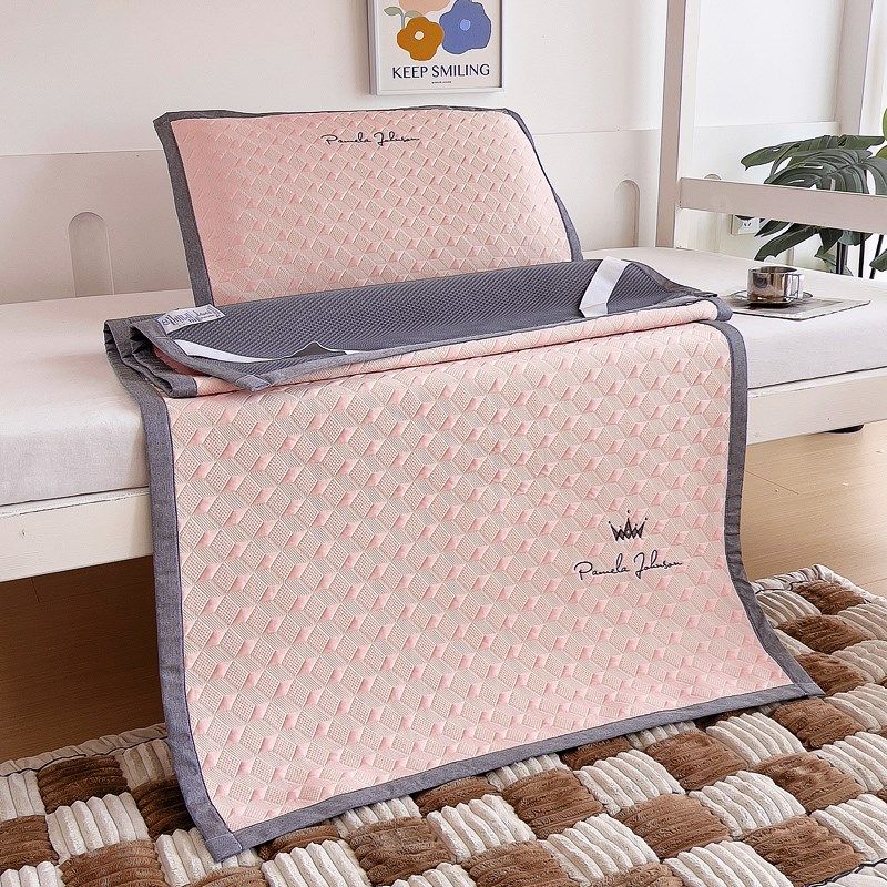 凉席学生宿舍单人住校冰豆豆凉感席夏天2024新款大学生90x200cm粉,淘宝优惠券,粉丝福利购,淘宝优惠卷