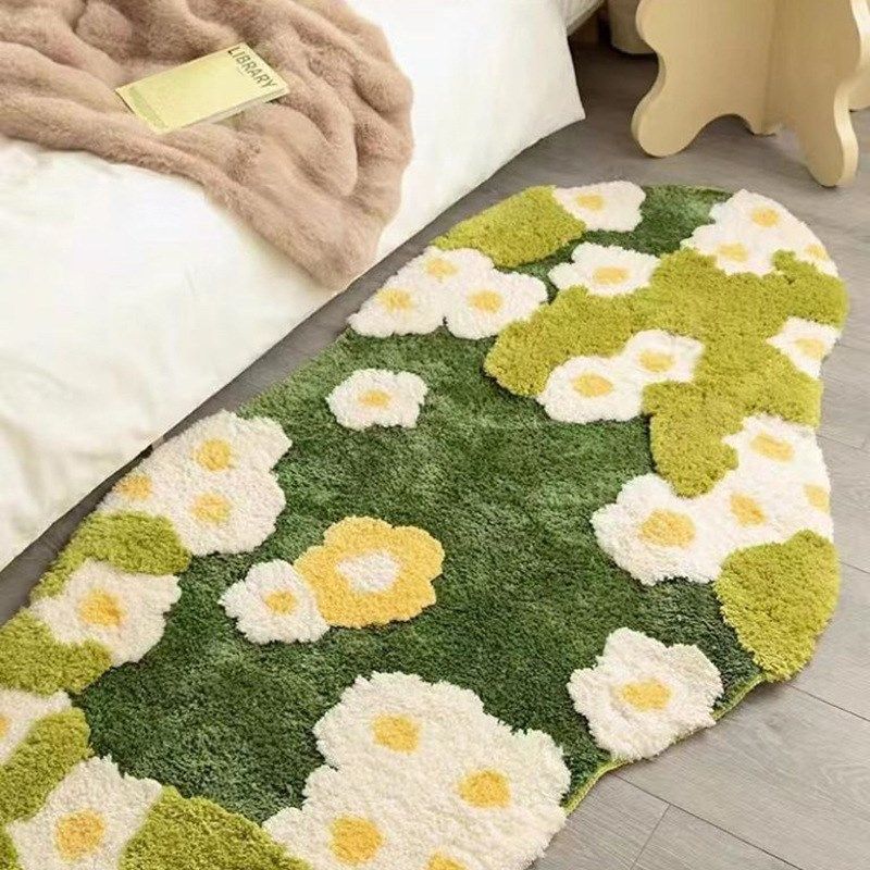 苔藓地毯卧室床边毯鲜花草地长条客厅地毯不规则高级感异形大地垫,淘宝优惠券,粉丝福利购,淘宝优惠卷