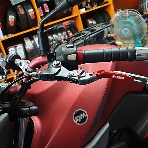SYM三阳野狼T2/T3 SB300 WOLF250 改装刹车牛角 离合手把拉杆配件 - 图2