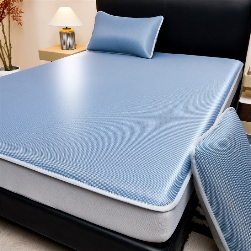 2025新款夏季凉席席子三件套天然冰藤席夏天冰丝凉席可机洗床笠款,淘宝优惠券,粉丝福利购,淘宝优惠卷