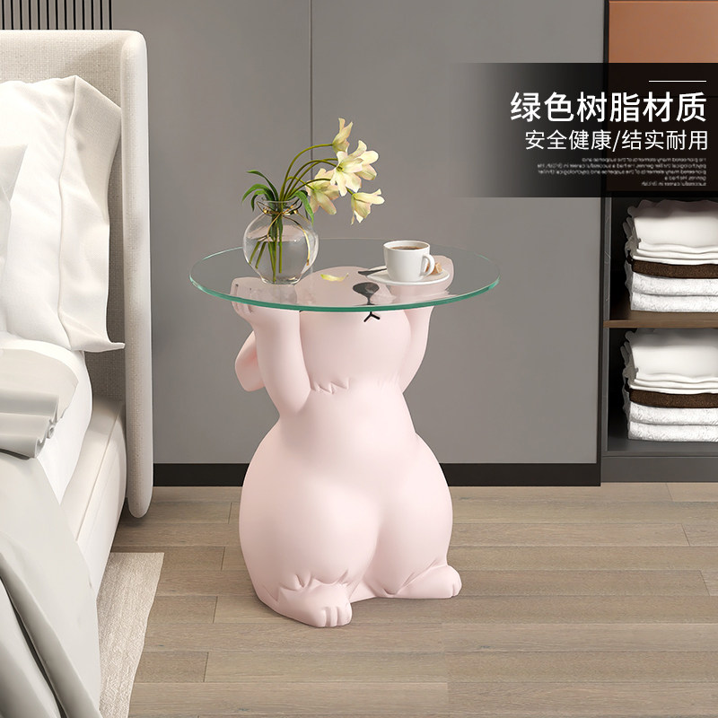 兔子客厅大型落地沙发边几床头柜高档床边儿童房装饰茶几乔迁礼物,淘宝优惠券,粉丝福利购,淘宝优惠卷