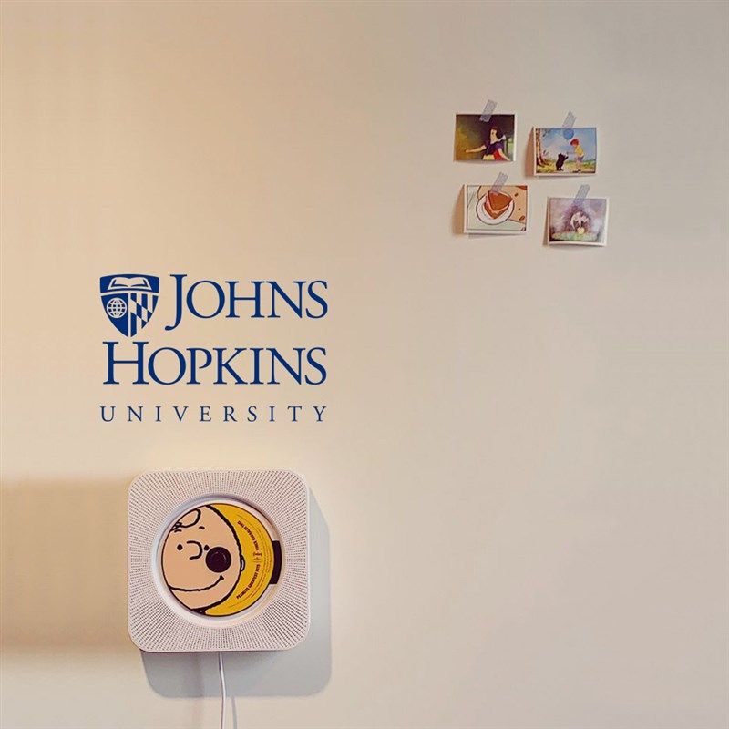 JHU约翰霍普金斯大学墙贴办公室玻璃贴纸装饰个性创意车贴咖啡厅,淘宝优惠券,粉丝福利购,淘宝优惠卷