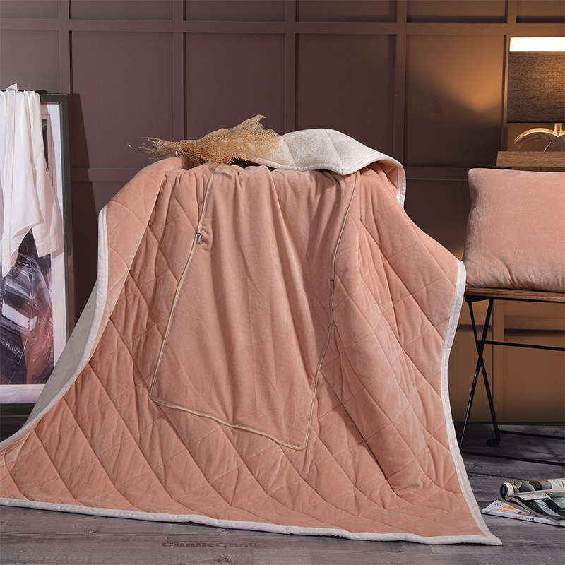 加厚AB版纯色水晶绒抱枕毯子两用冬季沙发靠枕办公室汽车午休垫被,淘宝优惠券,粉丝福利购,淘宝优惠卷