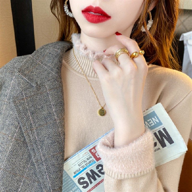 加绒加厚毛衣女秋冬新款半高领套头保暖一体绒内搭打底衫外穿上衣,淘宝优惠券,粉丝福利购,淘宝优惠卷
