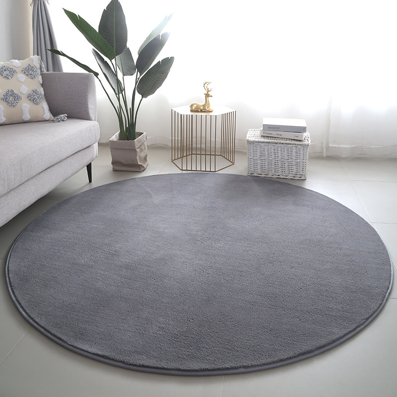 圆形转椅地垫电脑椅子垫客厅茶几毯卧室书房吊篮垫子白色拍照地毯,淘宝优惠券,粉丝福利购,淘宝优惠卷