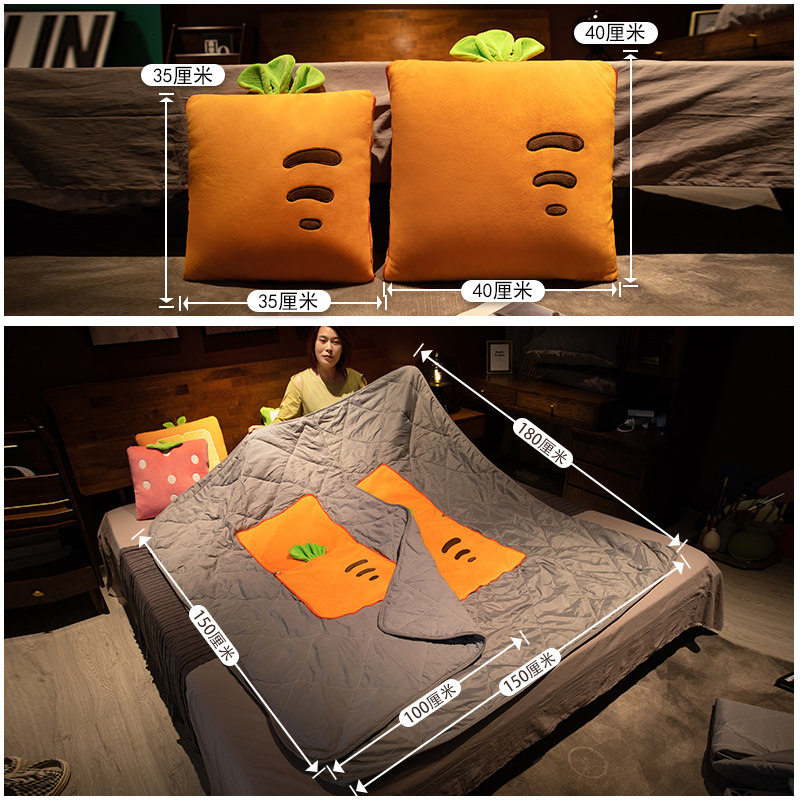 夏季抱枕被子两用办公室午睡枕头毯子二合一汽车靠枕车载用空调被,淘宝优惠券,粉丝福利购,淘宝优惠卷